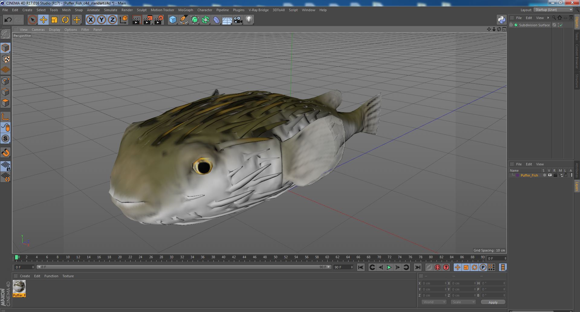 3D Puffer Fish