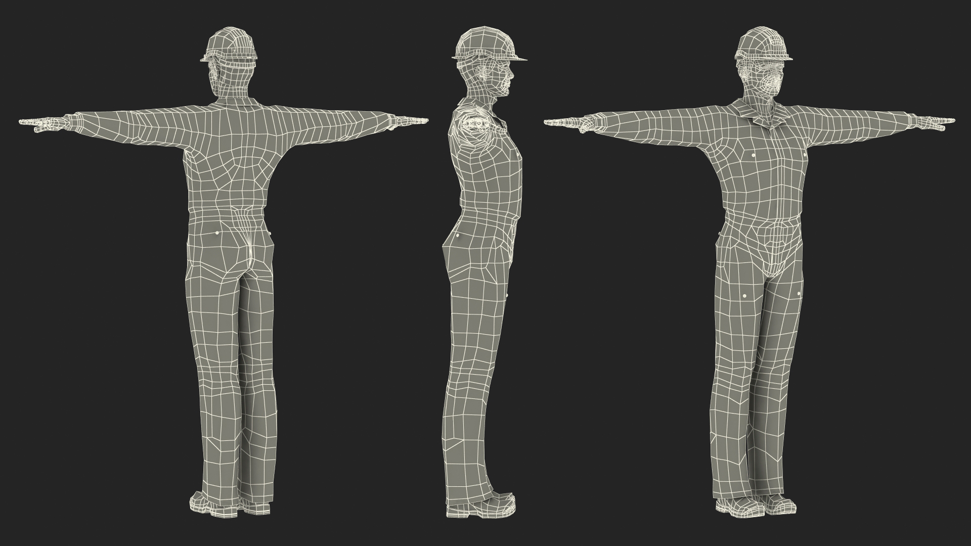 Rescuer T-Pose 3D model