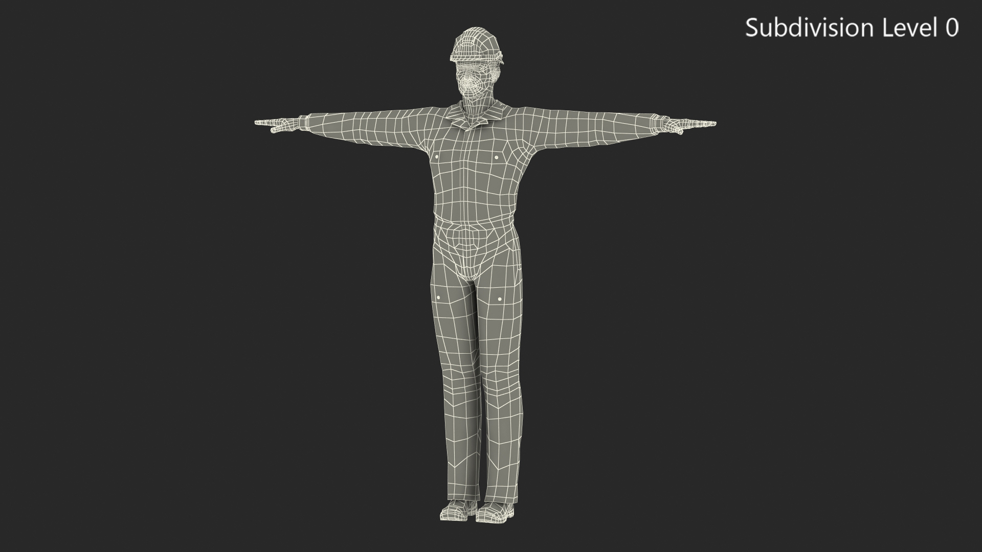 Rescuer T-Pose 3D model