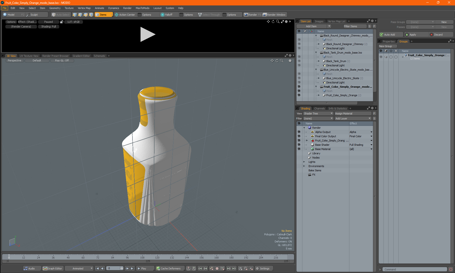 Fruit Coke Simply Orange 3D model