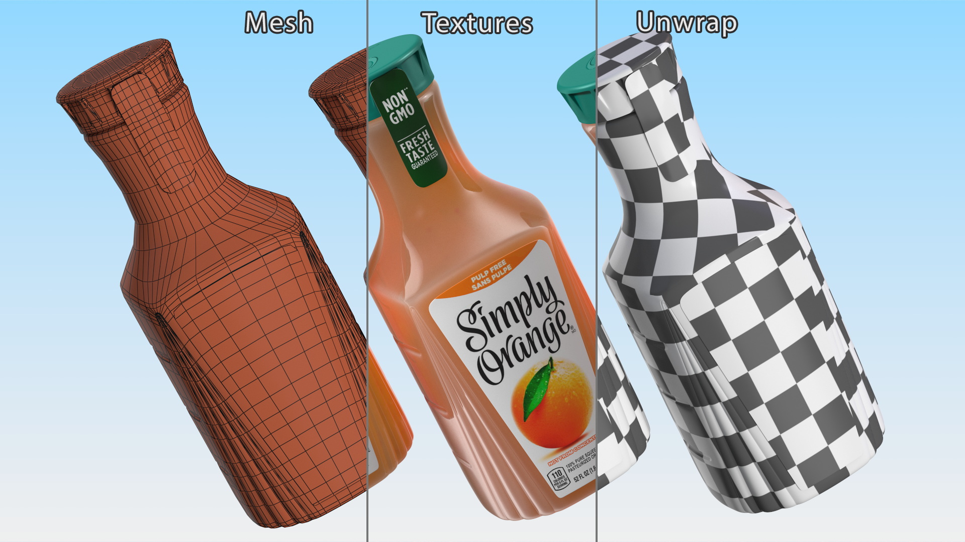 Fruit Coke Simply Orange 3D model