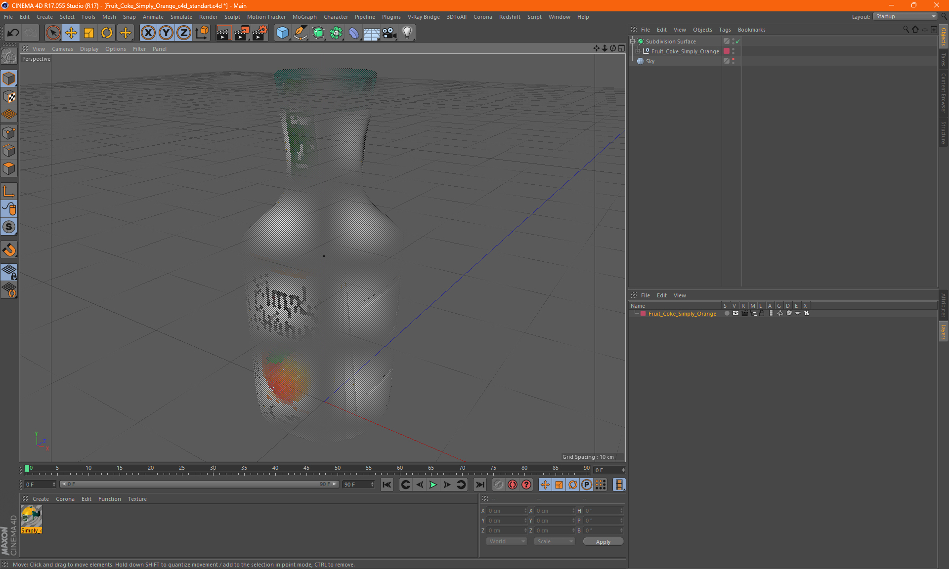 Fruit Coke Simply Orange 3D model