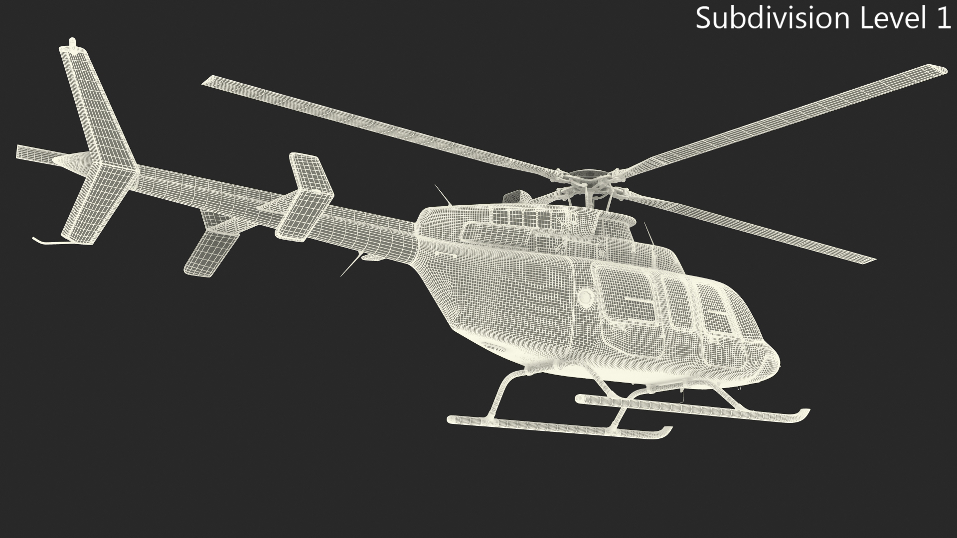 Bell 407 GX Utility Helicopter Rigged 3D