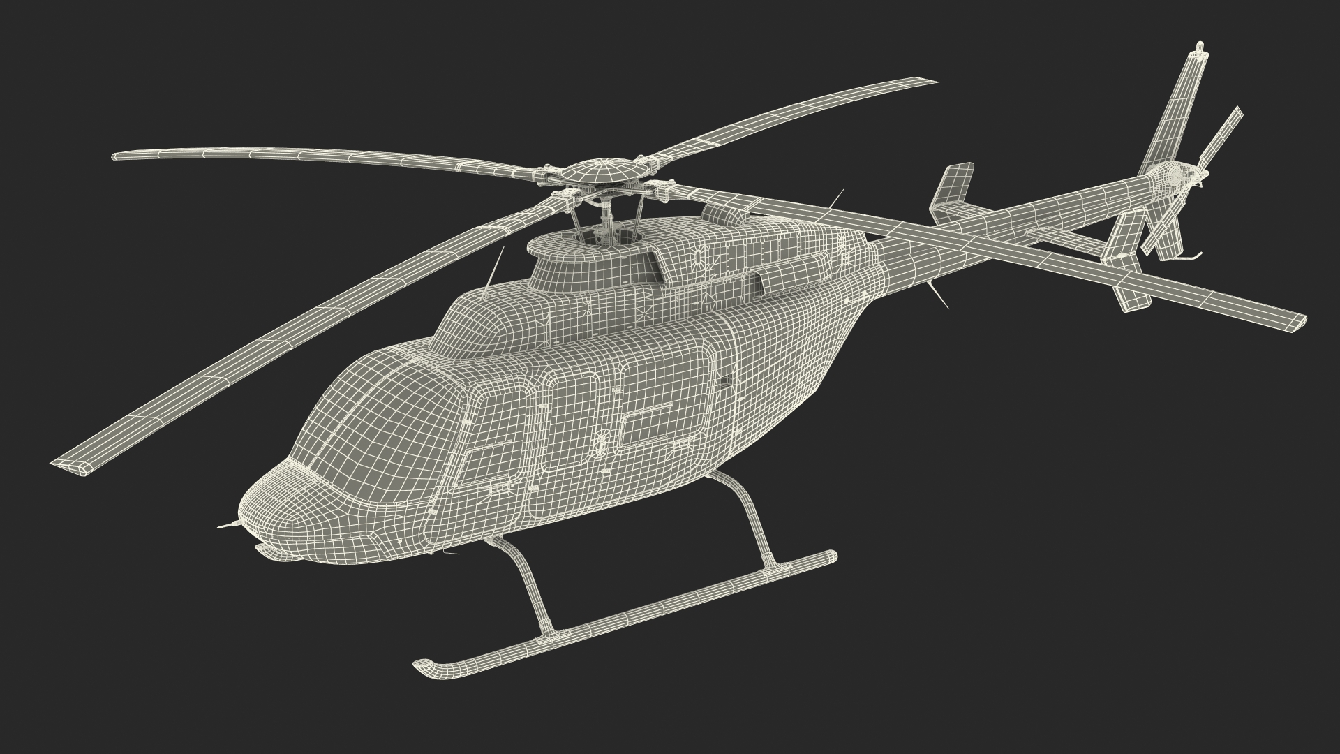 Bell 407 GX Utility Helicopter Rigged 3D