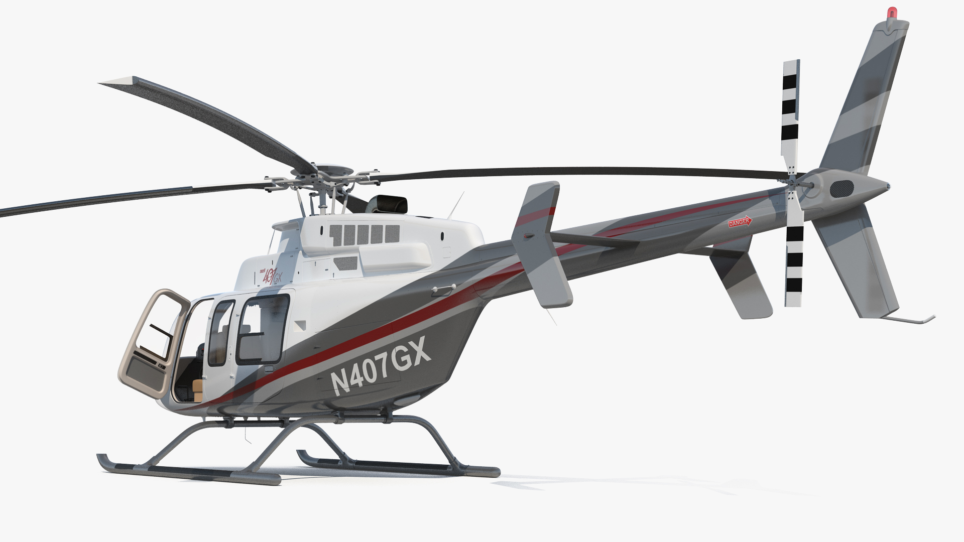 Bell 407 GX Utility Helicopter Rigged 3D