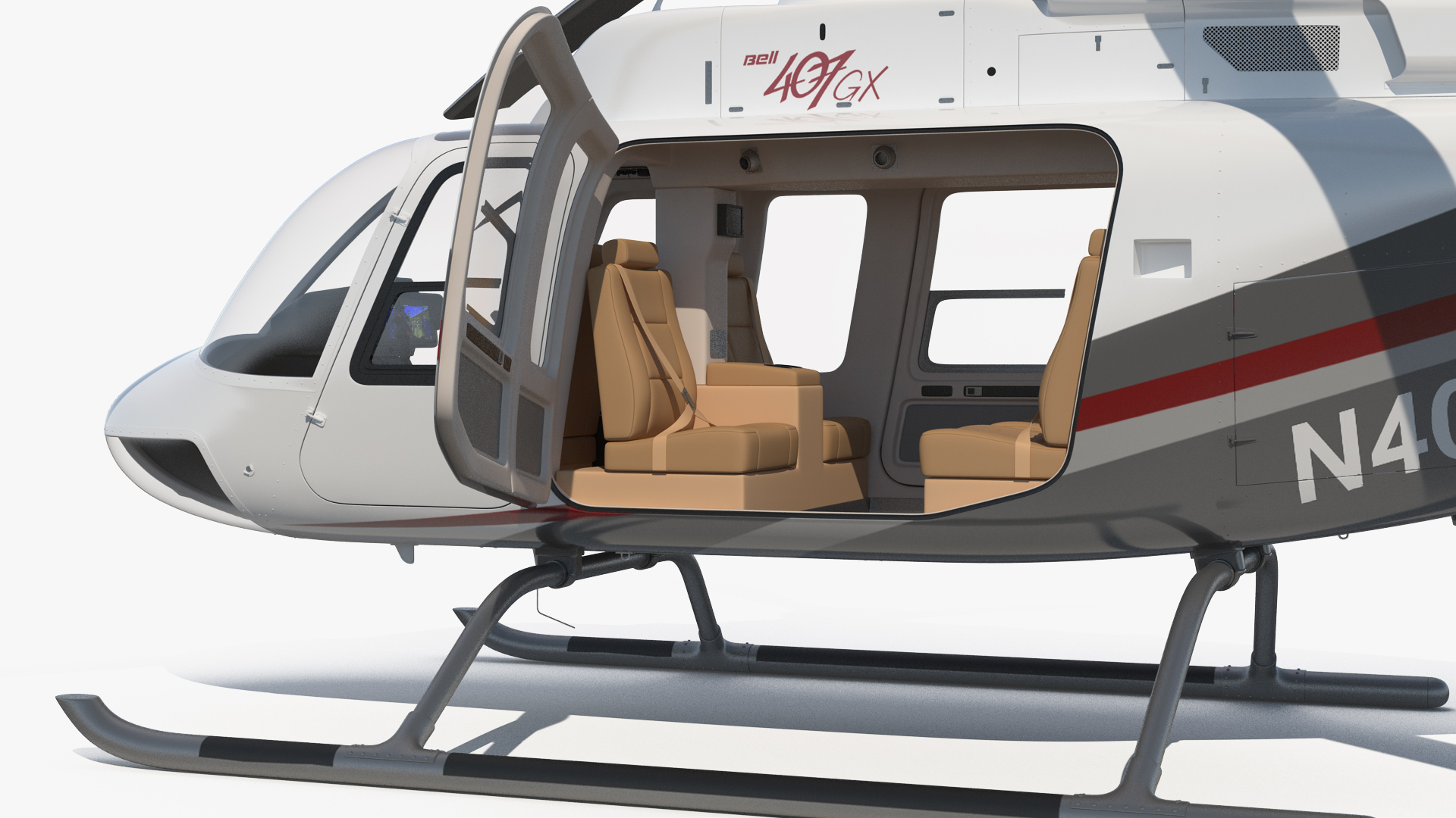 Bell 407 GX Utility Helicopter Rigged 3D