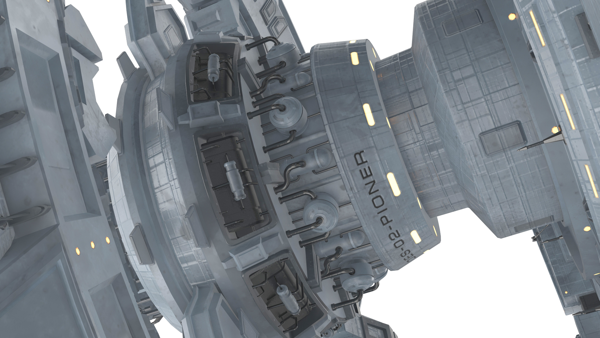 Fantastic Space Station White 3D model