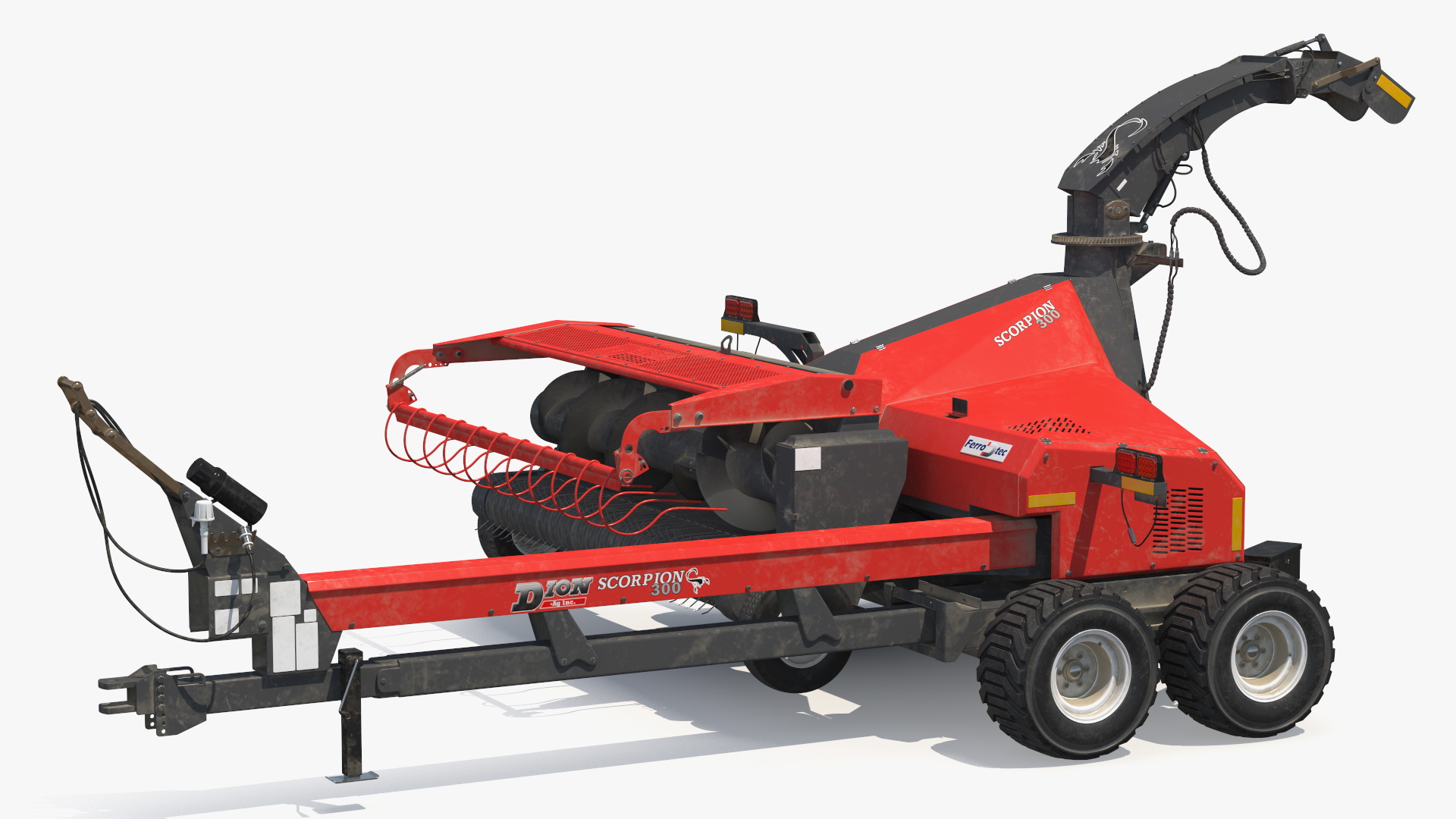 3D Wheel Tractor with Forage Harvester Dirty