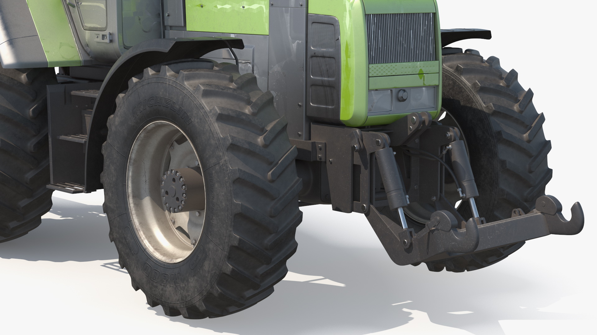 3D Wheel Tractor with Forage Harvester Dirty