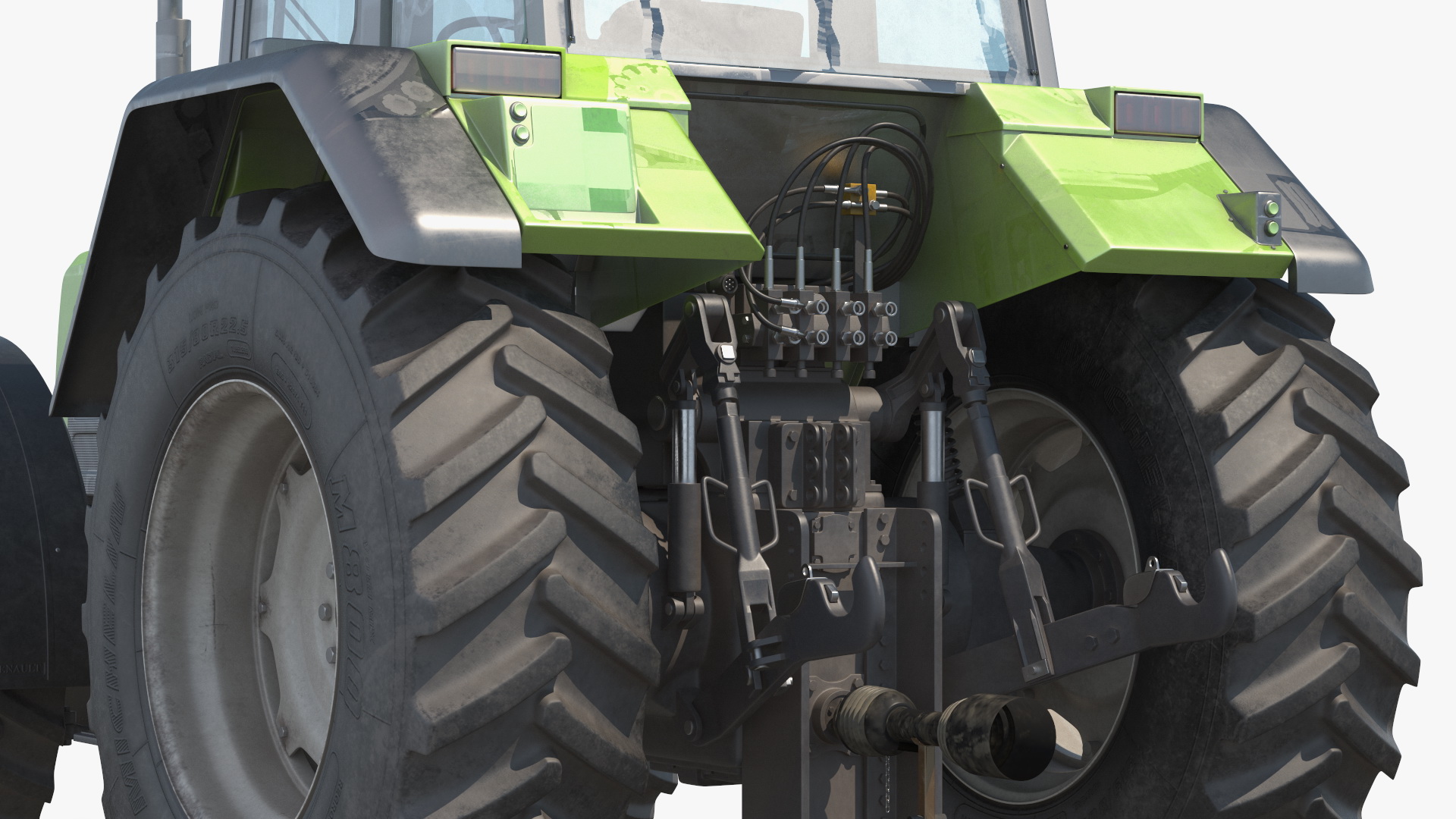 3D Wheel Tractor with Forage Harvester Dirty