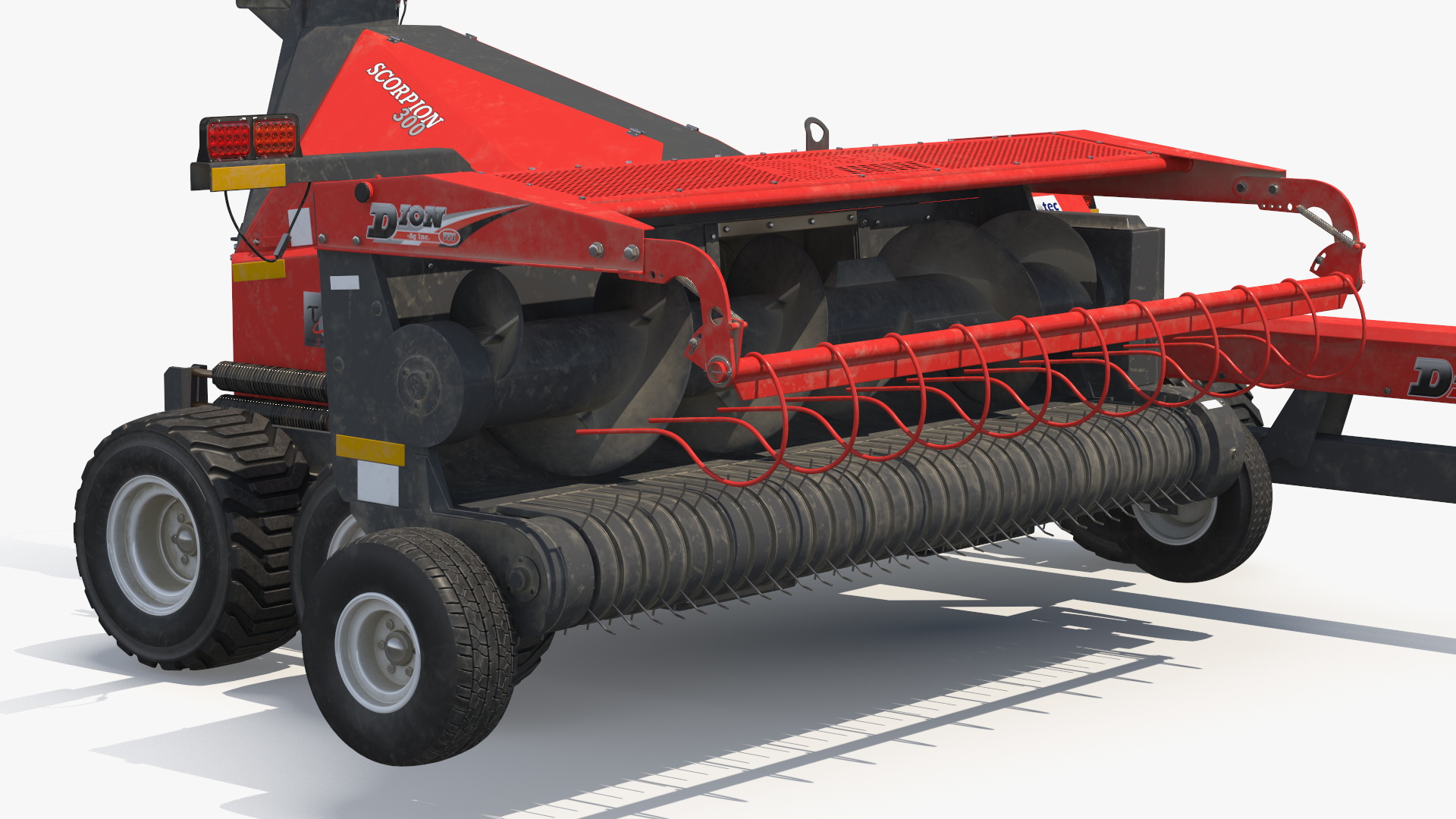 3D Wheel Tractor with Forage Harvester Dirty