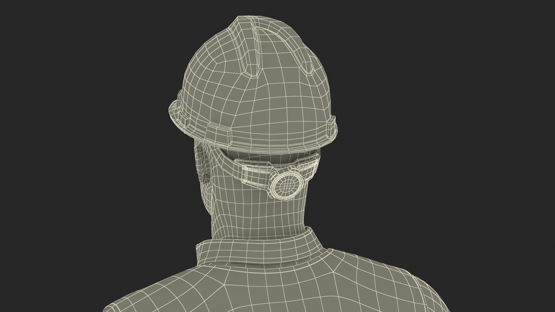 3D model Construction Worker Fur Rigged