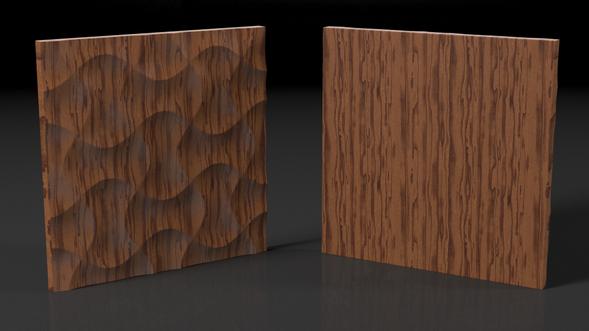 3D 3D Wall Panel Wave Wood model