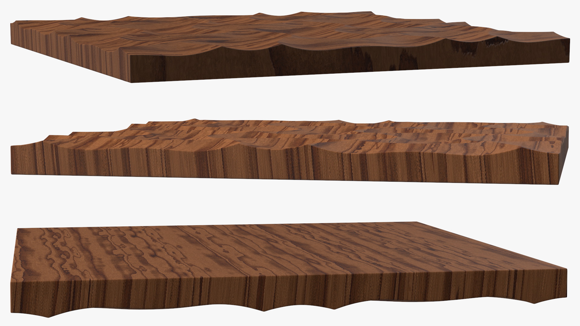 3D 3D Wall Panel Wave Wood model