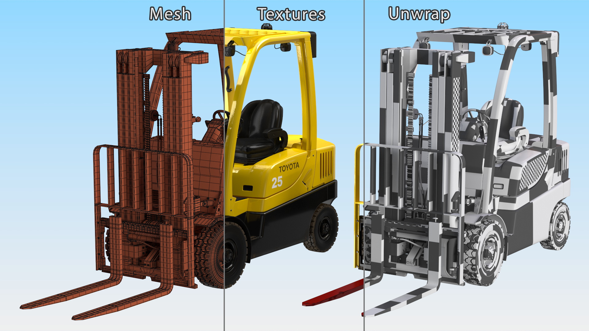 Toyota Core Electric Forklift 3D model