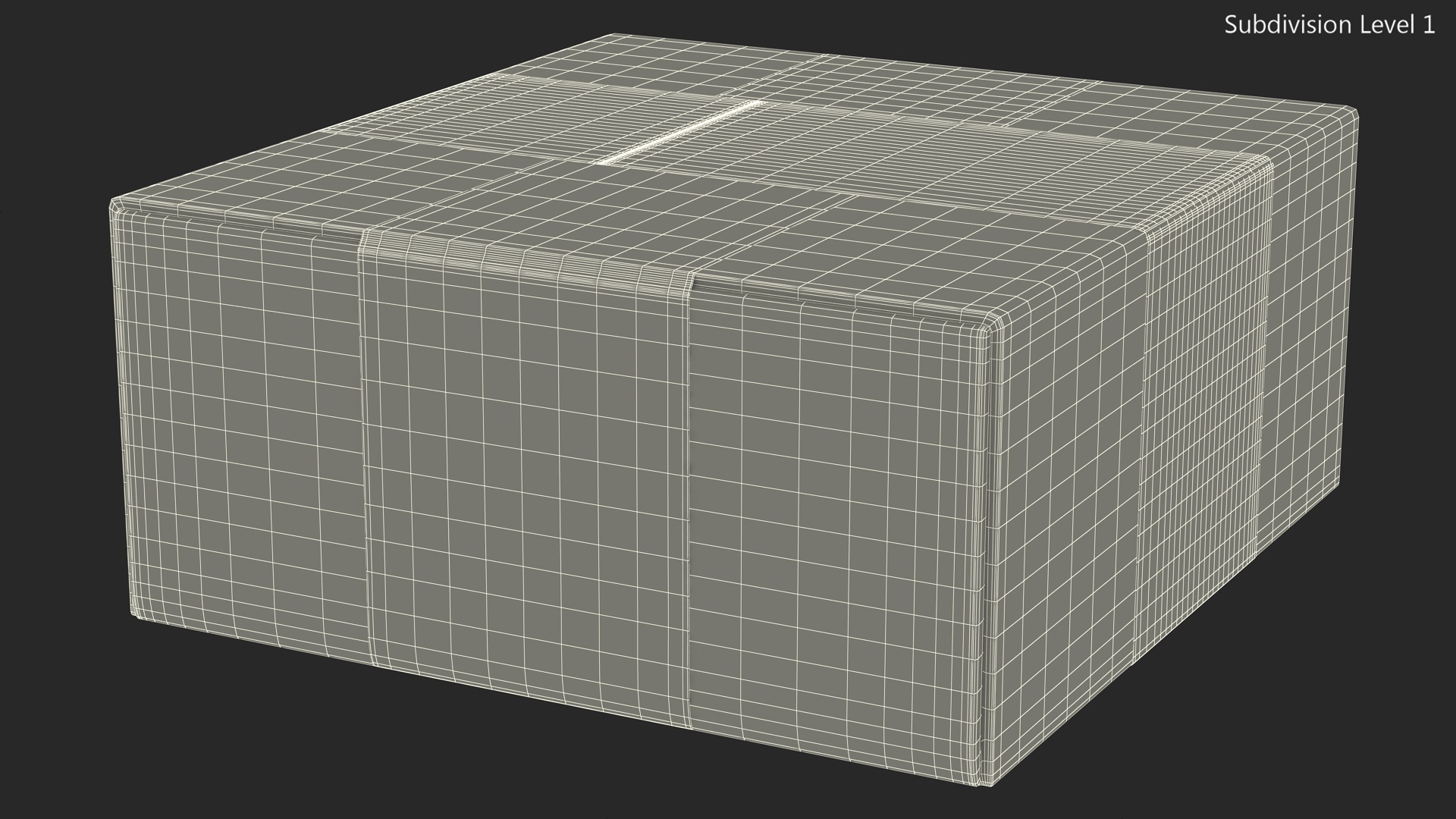 3D model Cardboard Box Closed with Tape