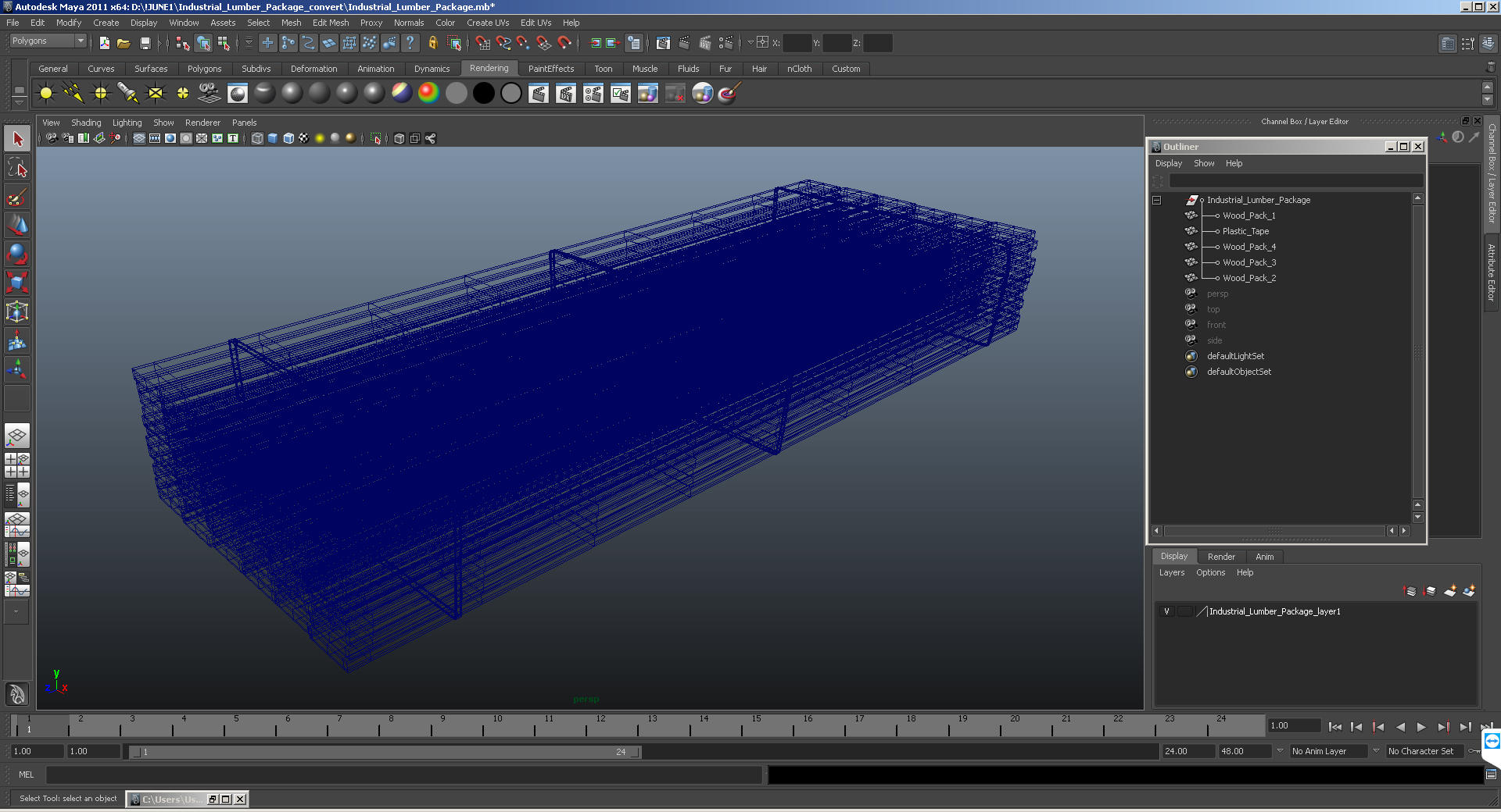 3D model Industrial Lumber Package