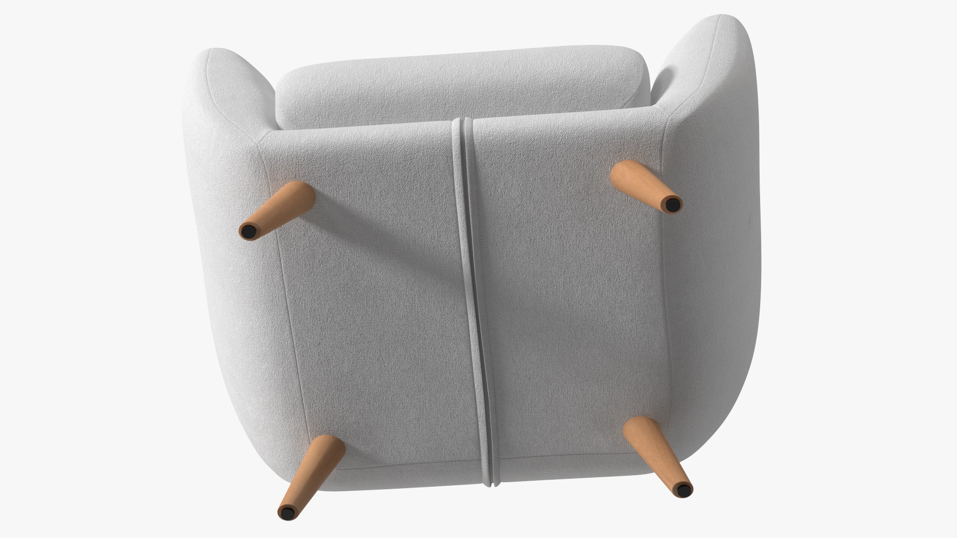 3D White Armchair Loa model