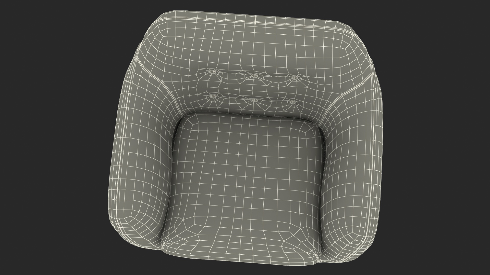 3D White Armchair Loa model