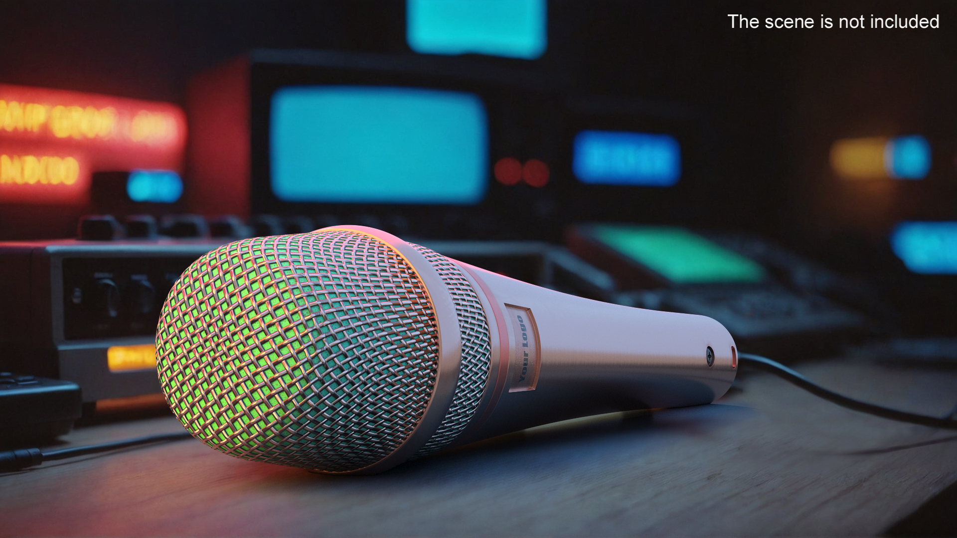 Handheld Vocal Microphone Mockup 3D