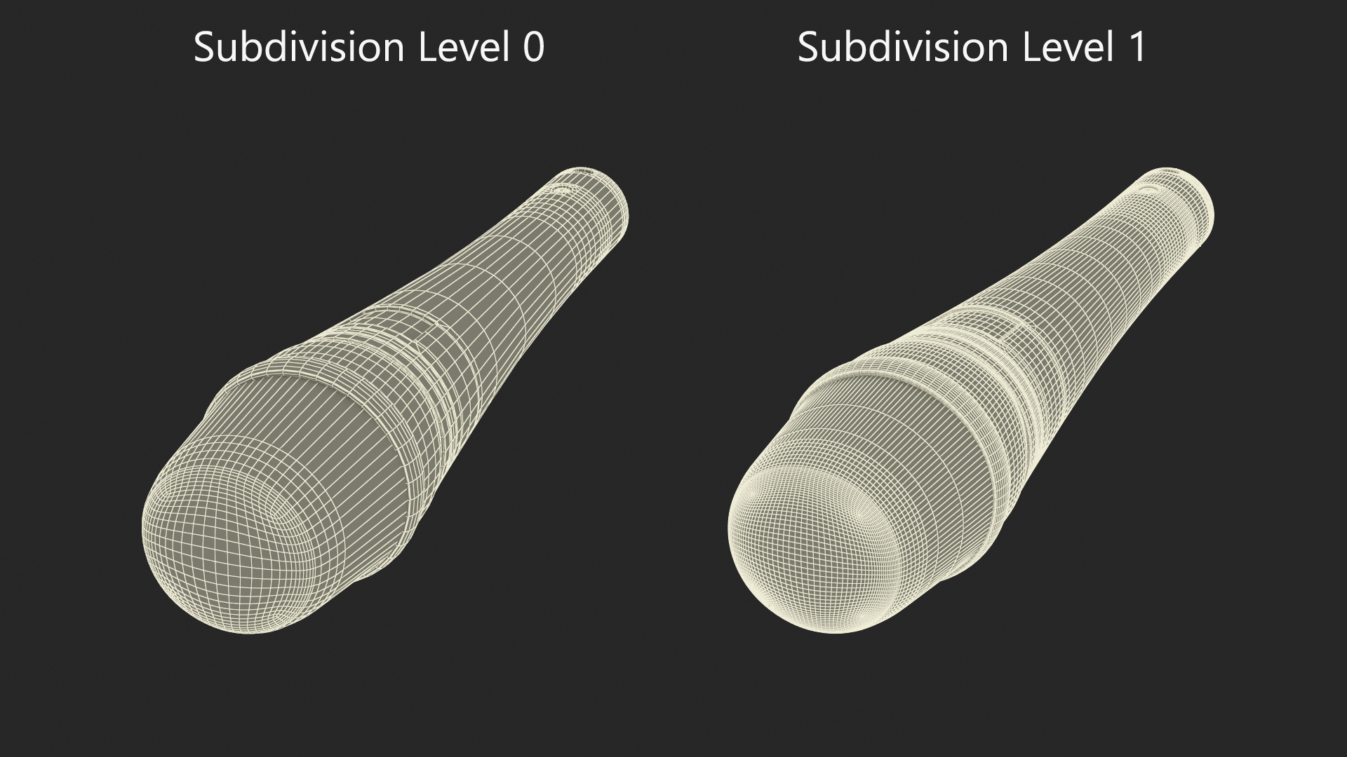 Handheld Vocal Microphone Mockup 3D