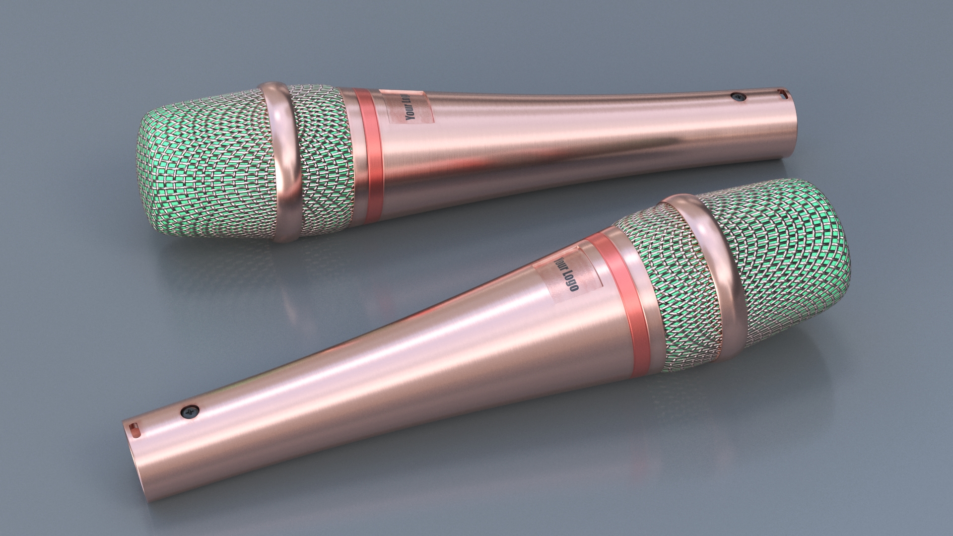 Handheld Vocal Microphone Mockup 3D