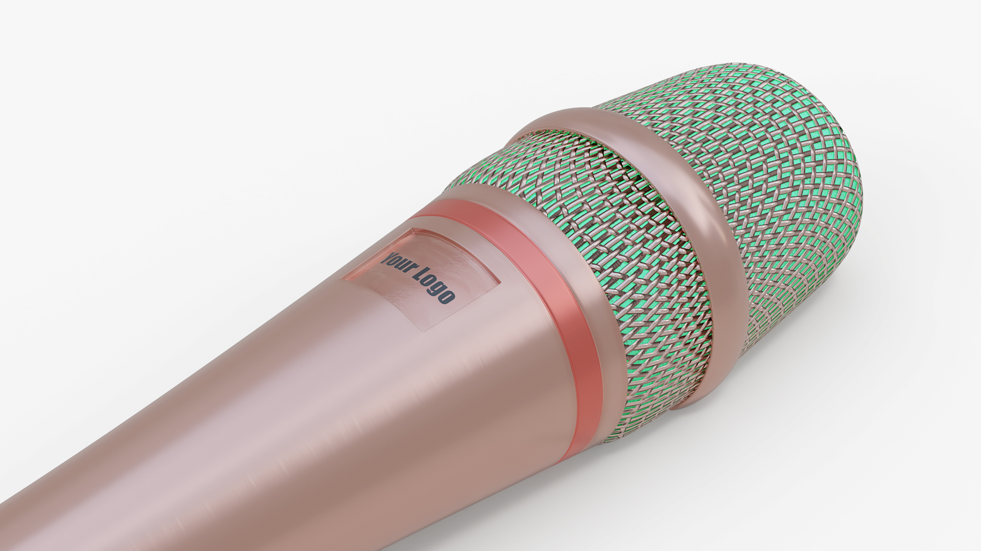 Handheld Vocal Microphone Mockup 3D