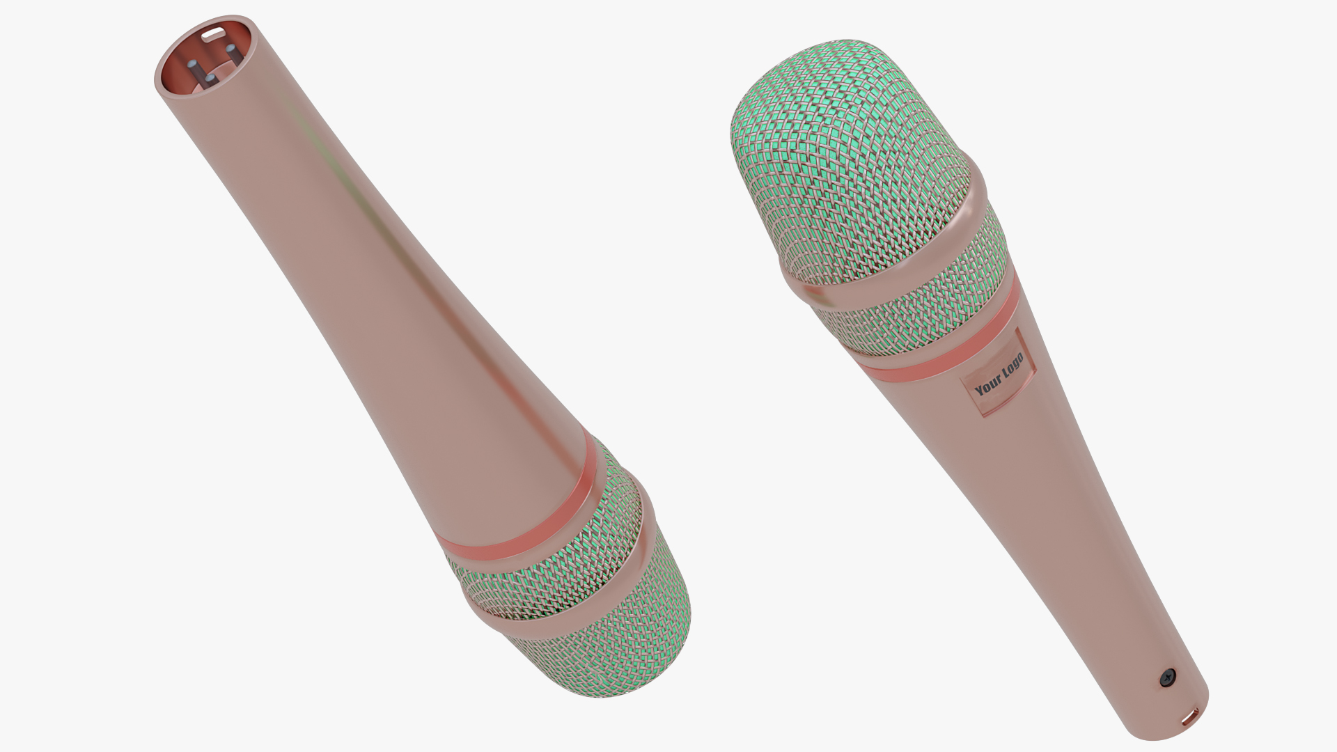 Handheld Vocal Microphone Mockup 3D