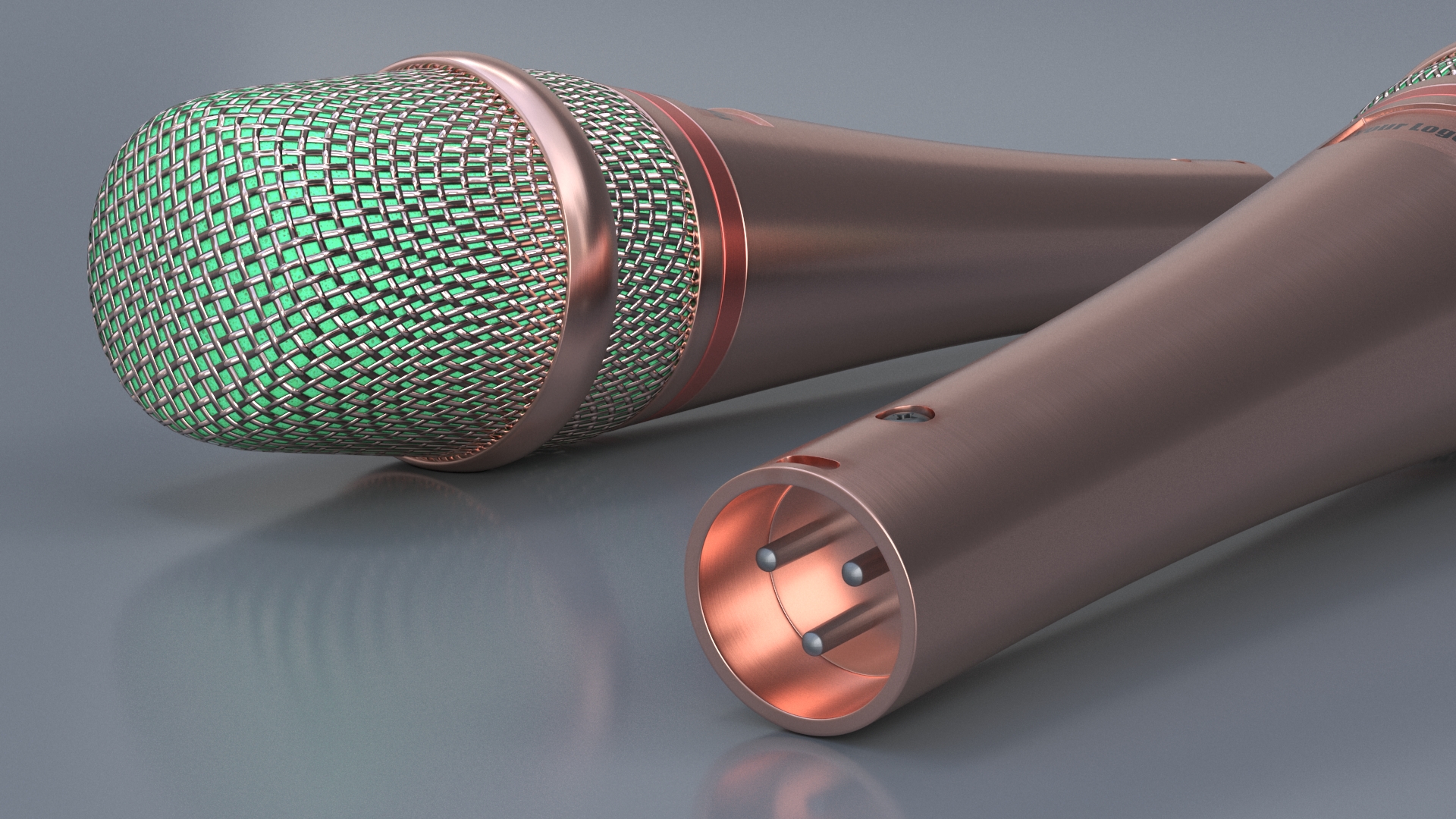 Handheld Vocal Microphone Mockup 3D