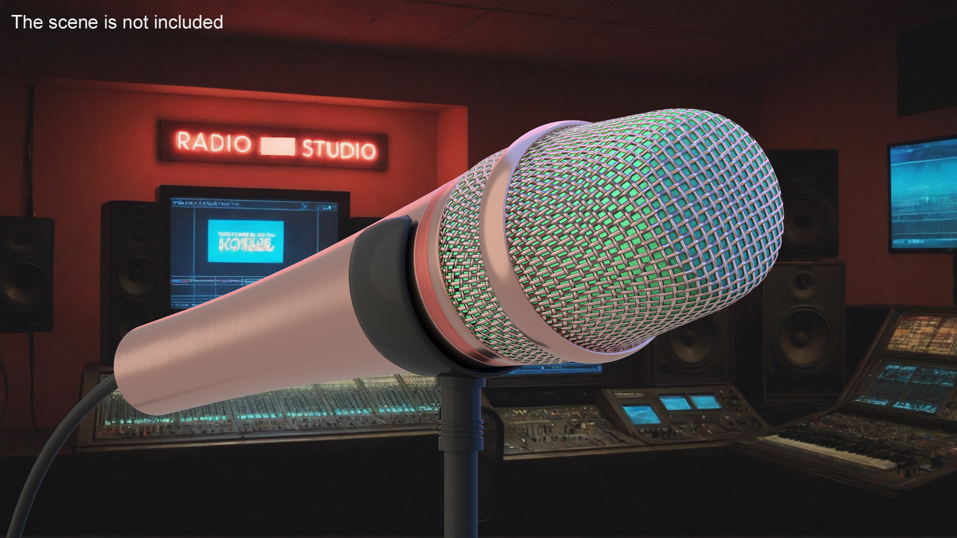 Handheld Vocal Microphone Mockup 3D