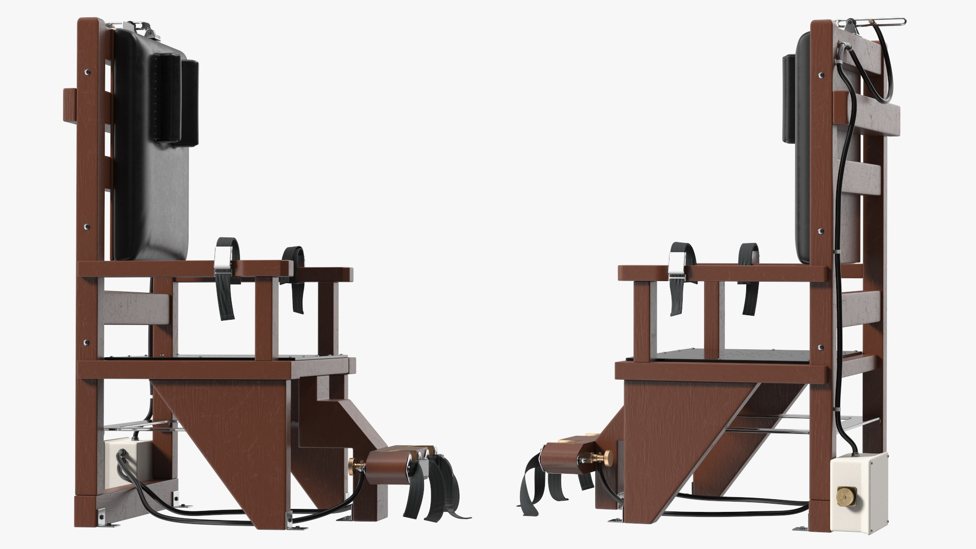 3D Prisoner on Electric Chair and Officer model