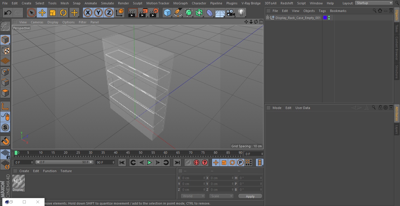 3D Display Rack Case Empty model