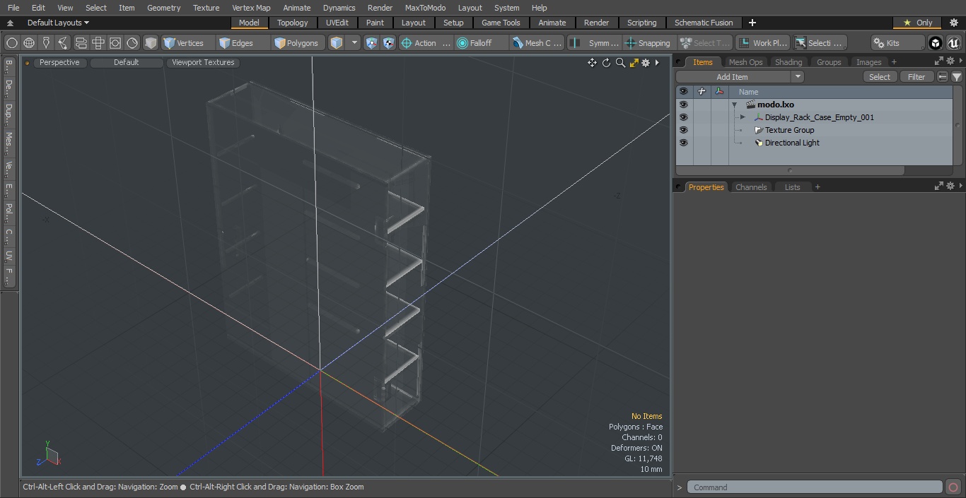 3D Display Rack Case Empty model