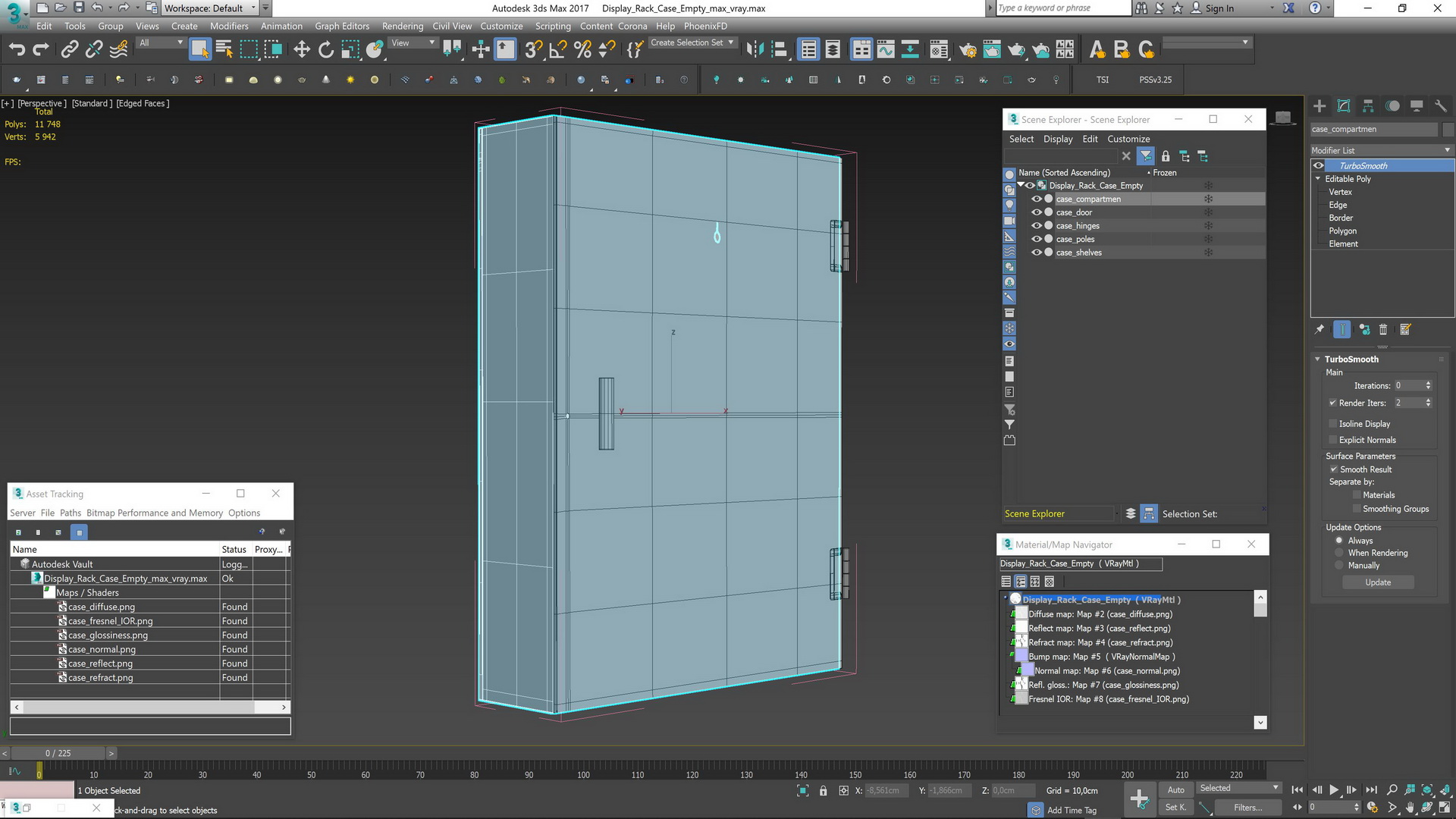 3D Display Rack Case Empty model