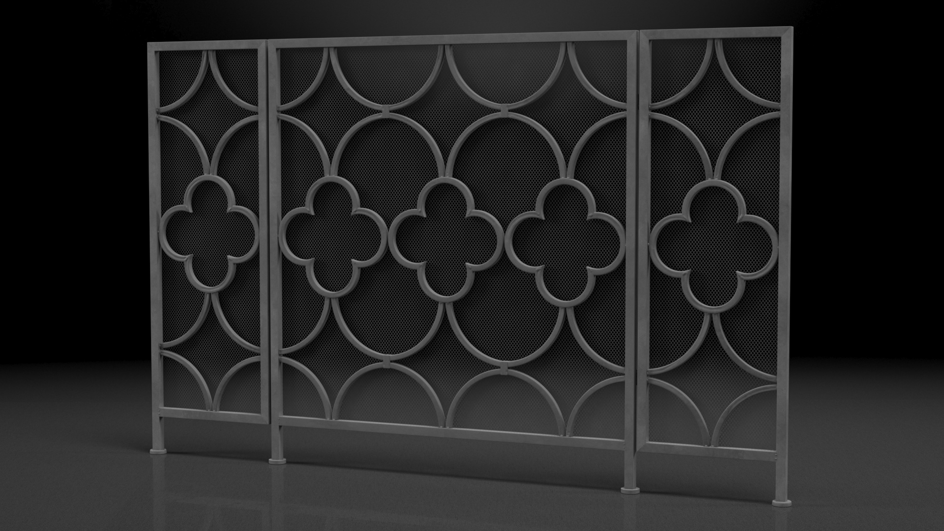 3D model Wrought Iron Decorative Fireplace Screen