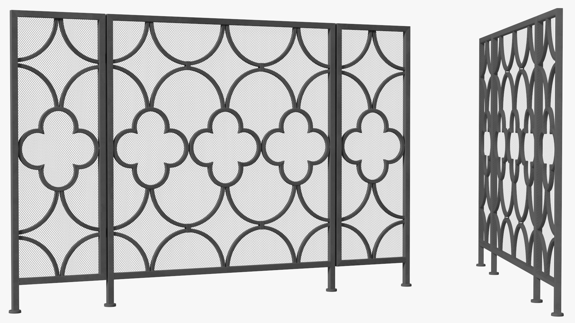 3D model Wrought Iron Decorative Fireplace Screen