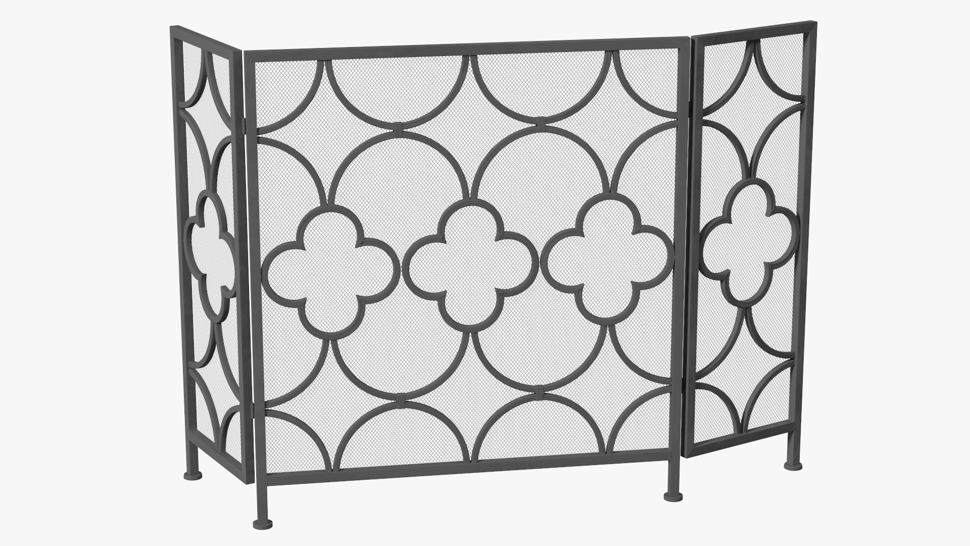 3D model Wrought Iron Decorative Fireplace Screen