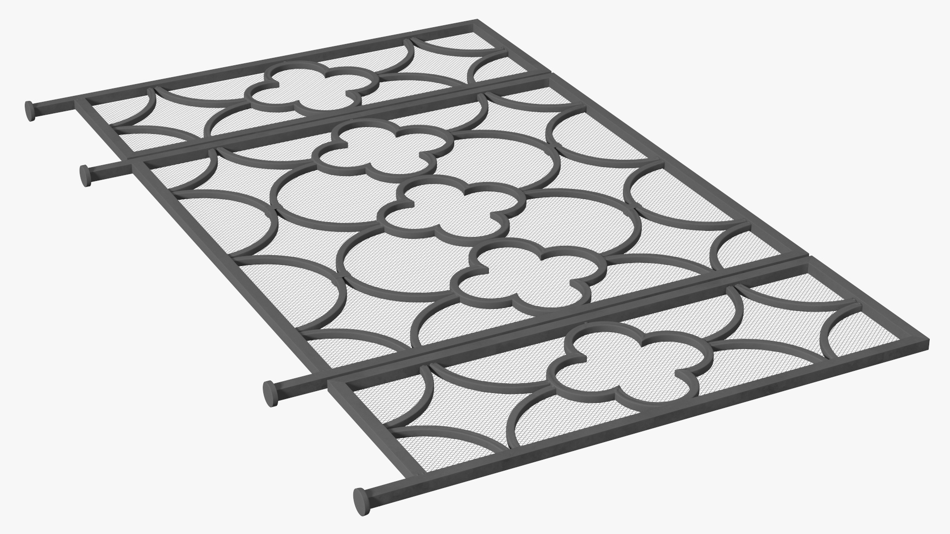 3D model Wrought Iron Decorative Fireplace Screen