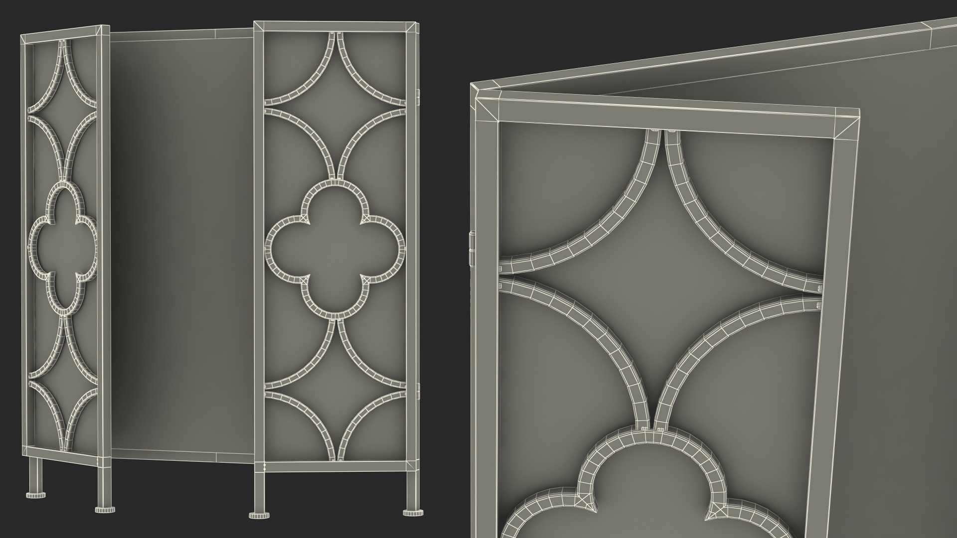 3D model Wrought Iron Decorative Fireplace Screen