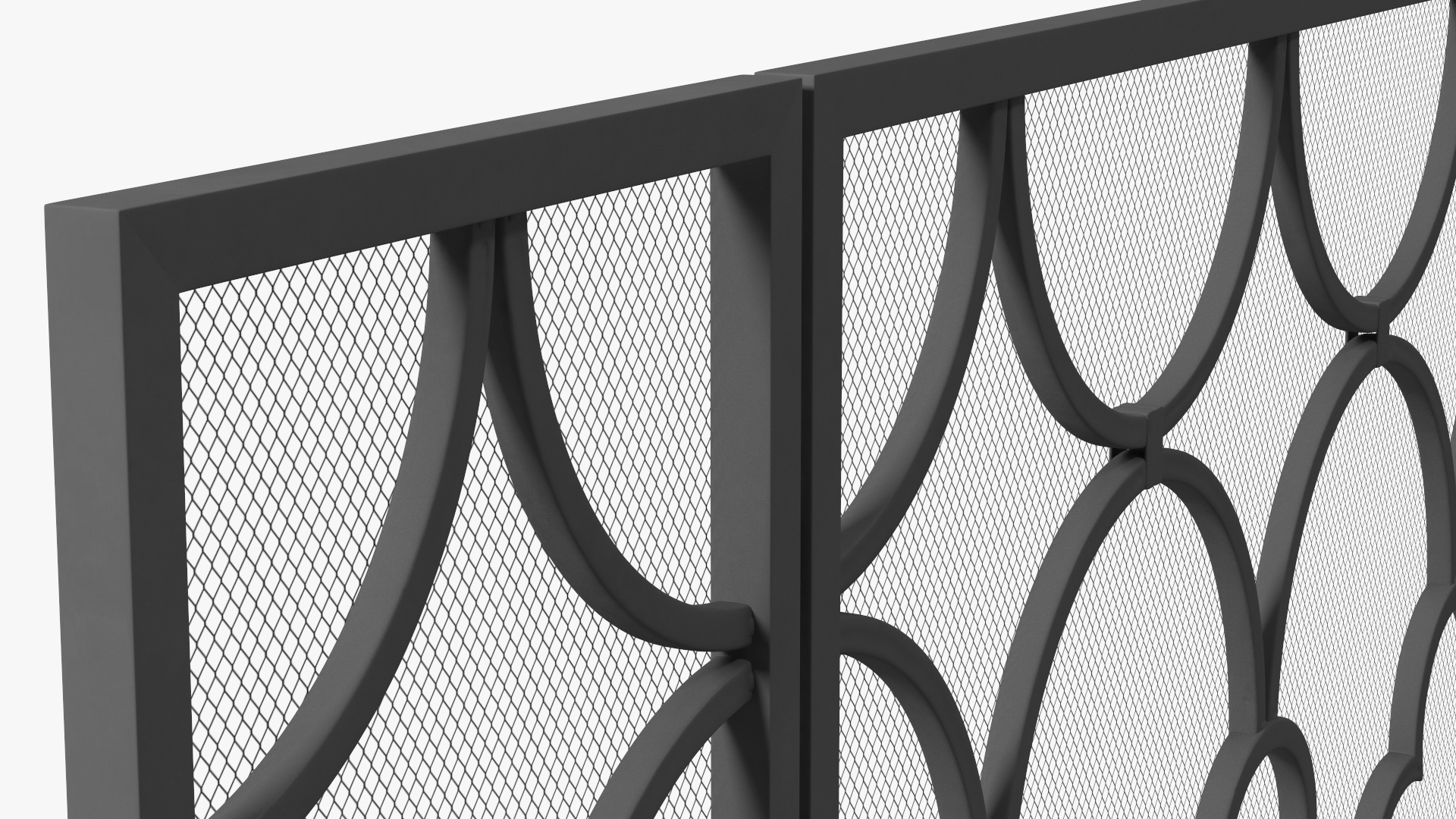 3D model Wrought Iron Decorative Fireplace Screen