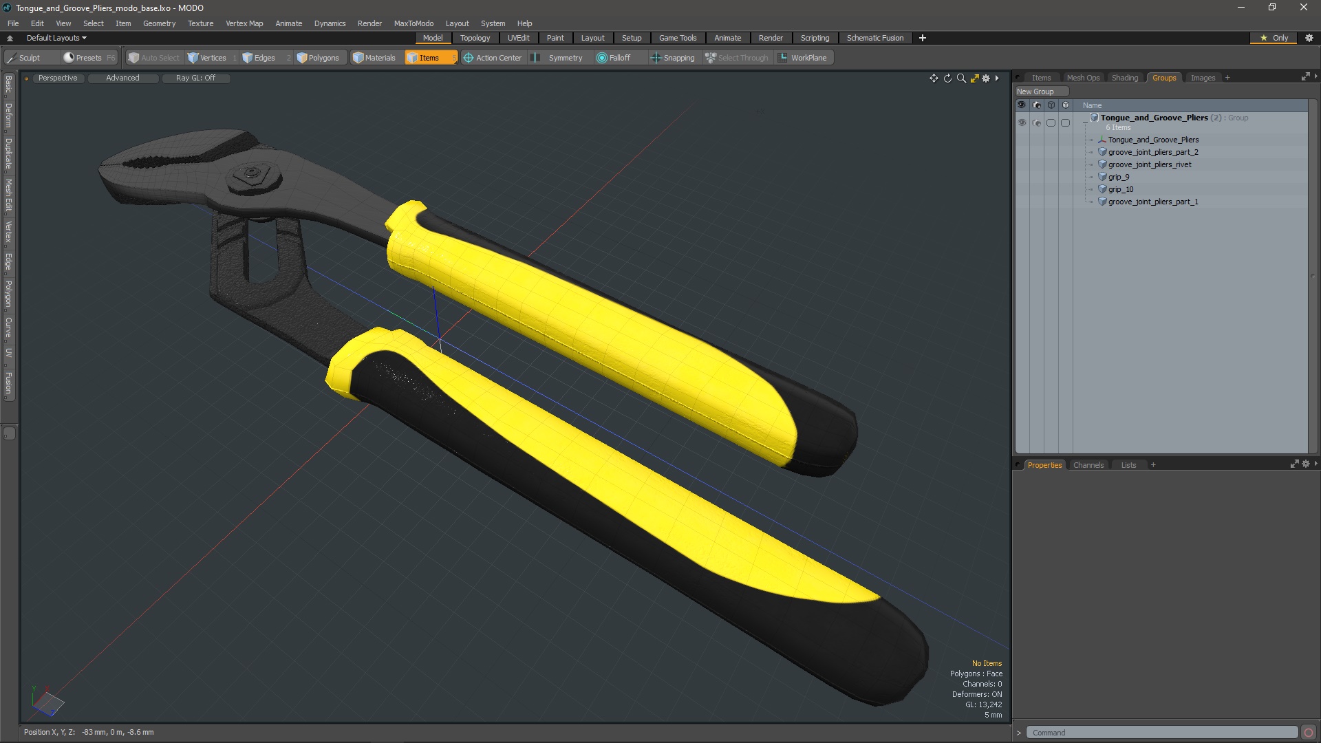 Tongue and Groove Pliers 3D model