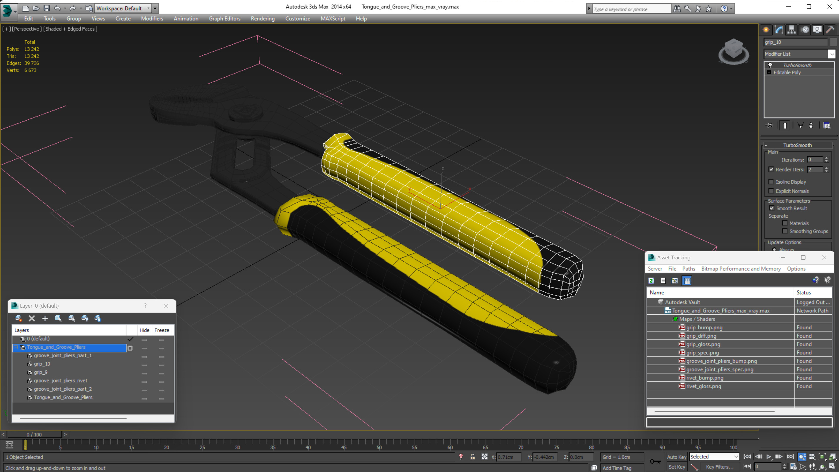 Tongue and Groove Pliers 3D model