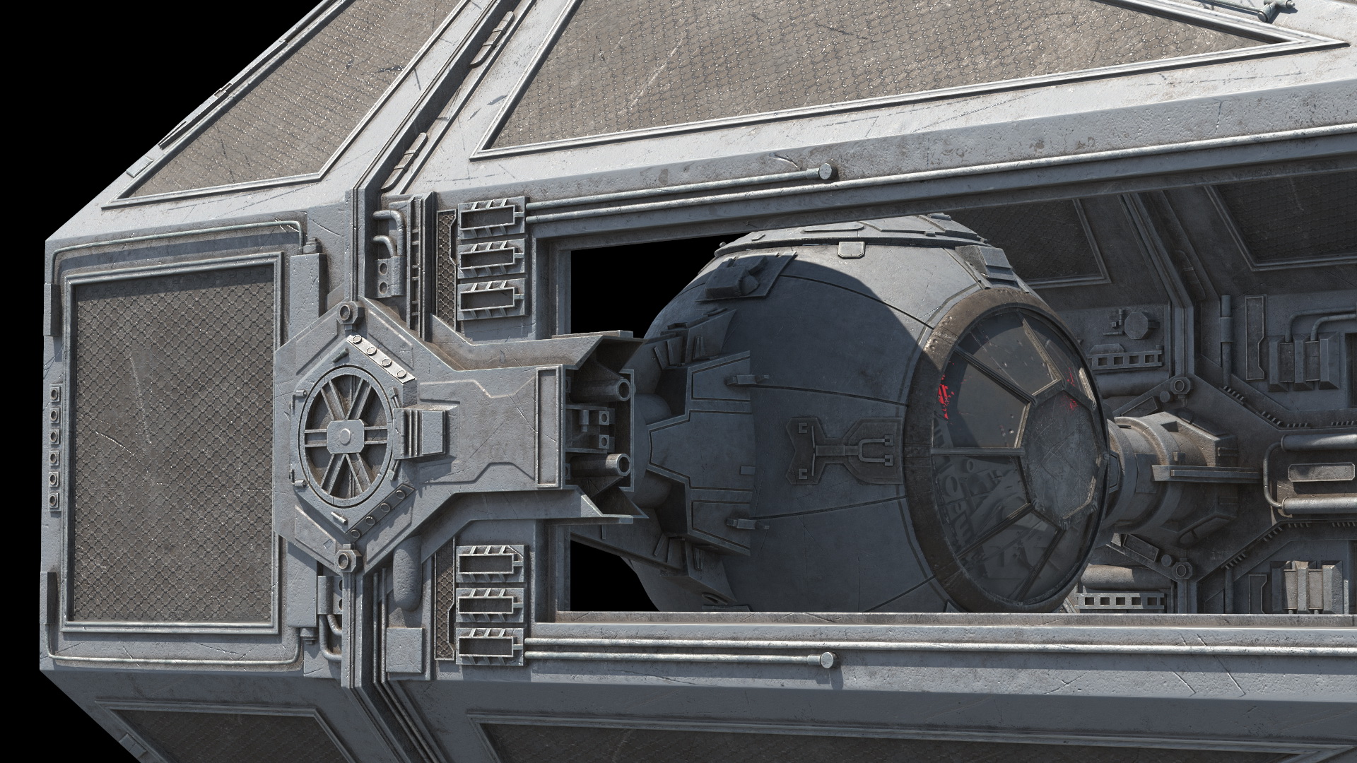 3D model Used Star Wars TIE Interceptor