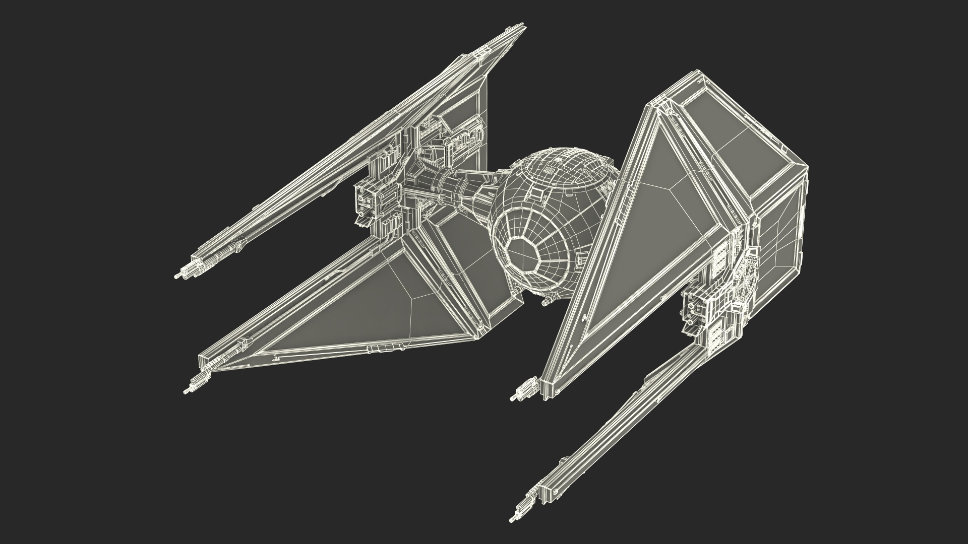 3D model Used Star Wars TIE Interceptor