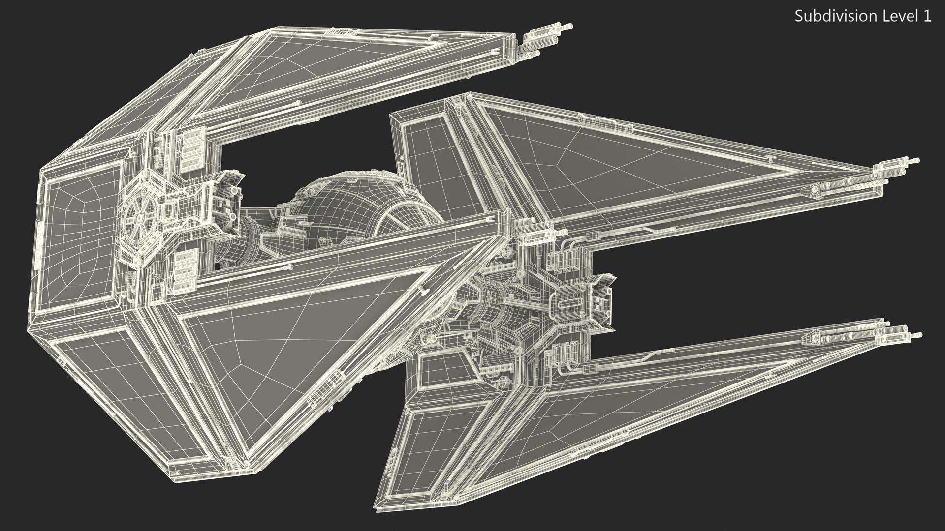 3D model Used Star Wars TIE Interceptor