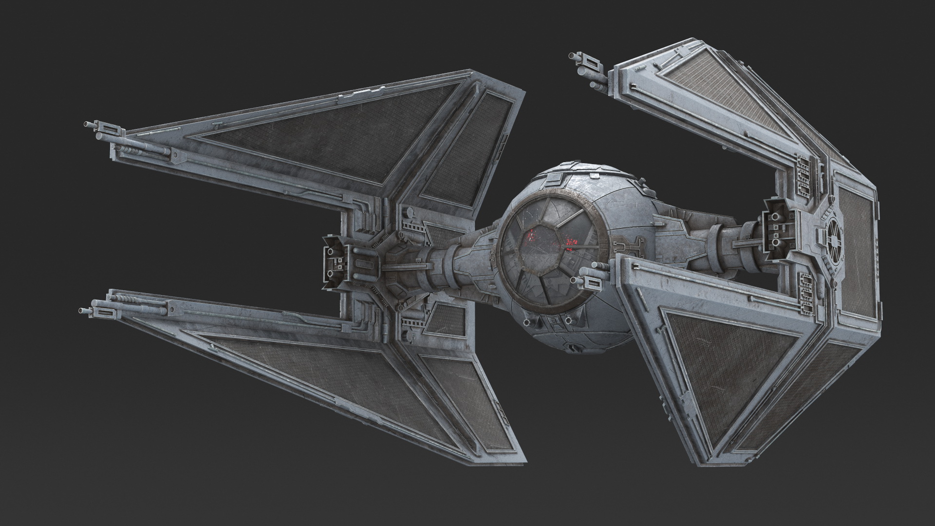 3D model Used Star Wars TIE Interceptor