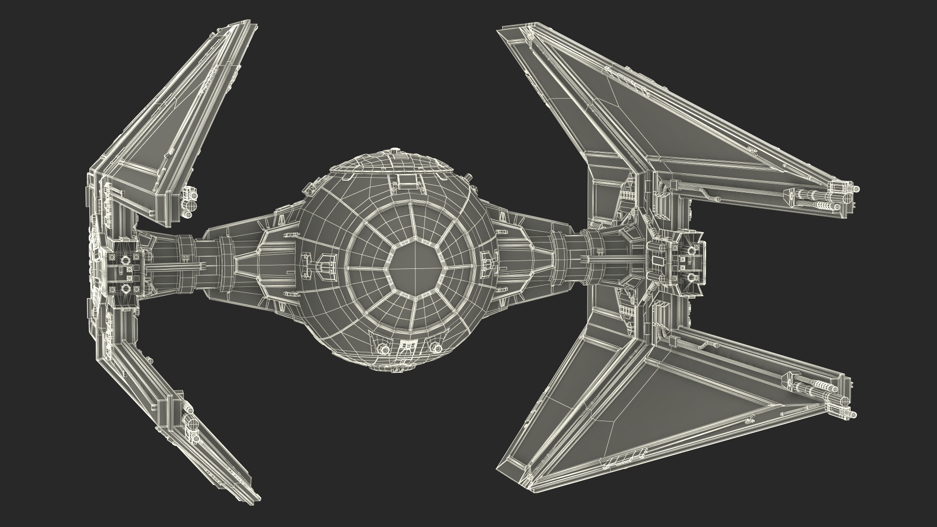 3D model Used Star Wars TIE Interceptor