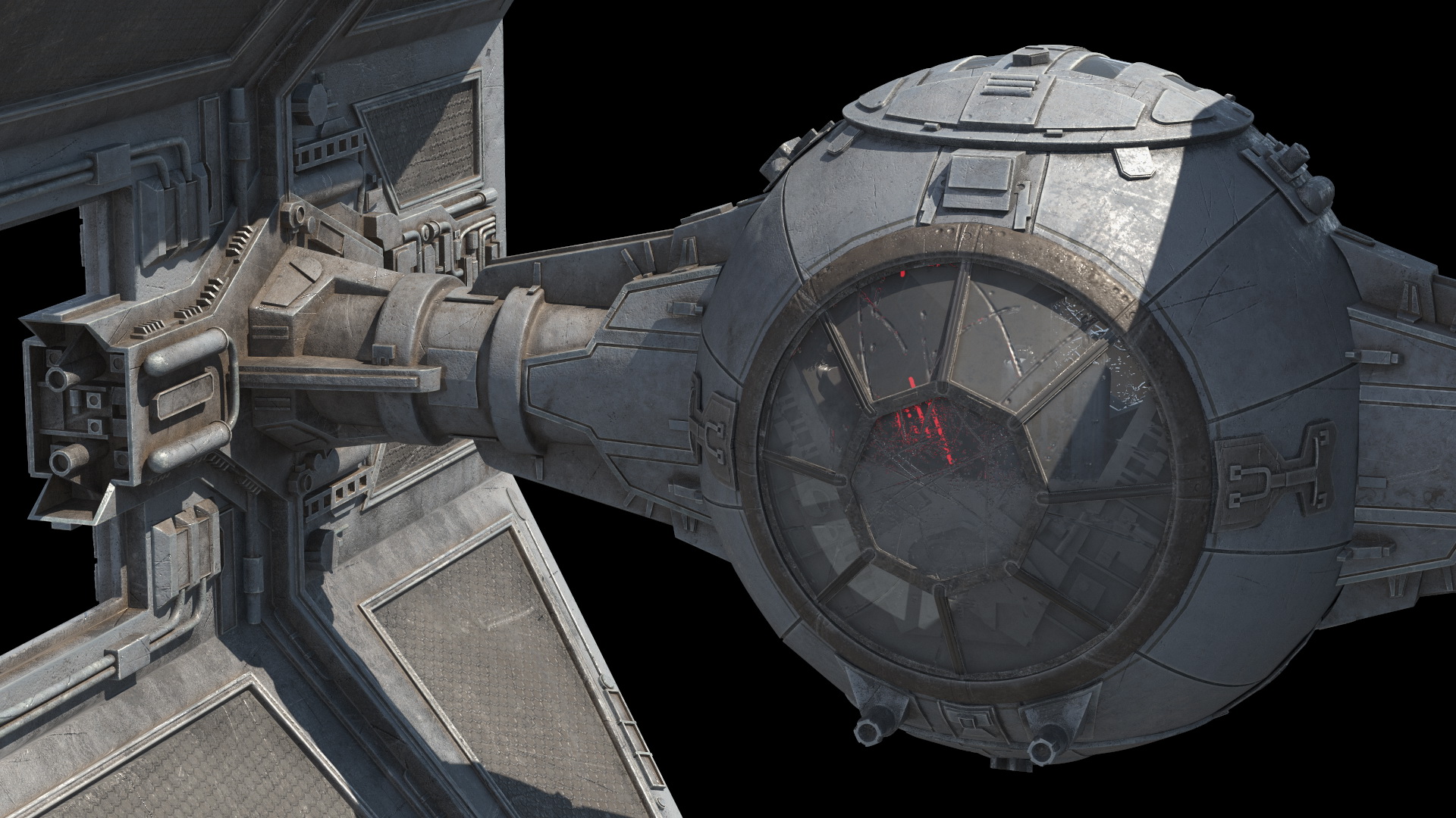 3D model Used Star Wars TIE Interceptor