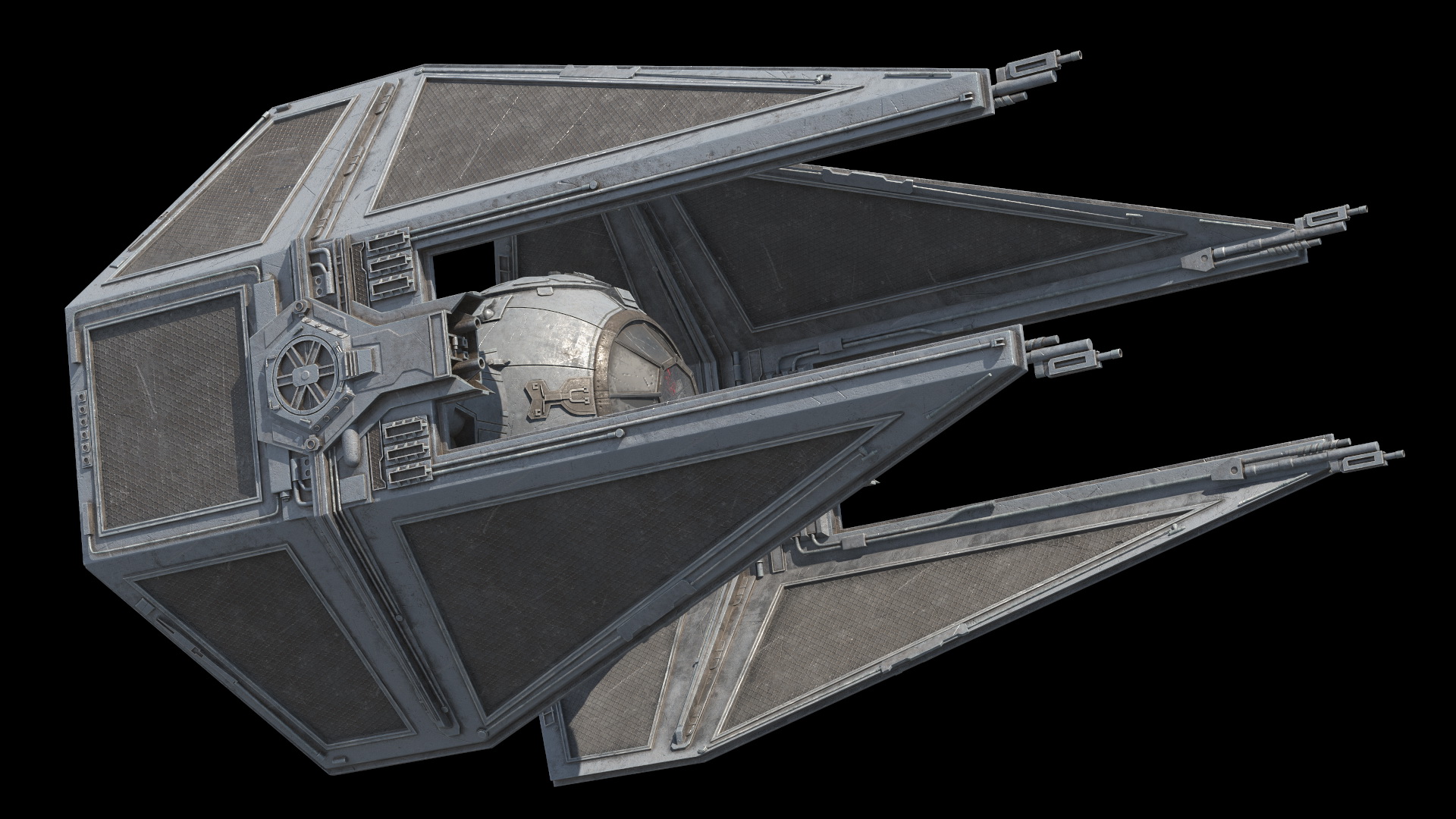 3D model Used Star Wars TIE Interceptor