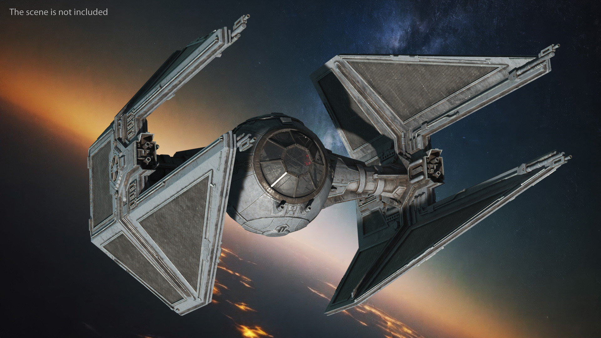 3D model Used Star Wars TIE Interceptor